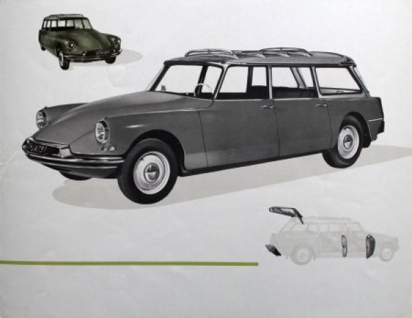 Citroen ID 19 Break Modelprogram 1961 Carbrochure (4940)
